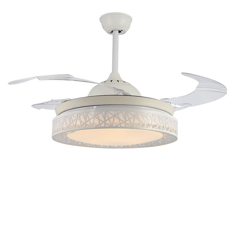 QUKAU modern chandelier ceiling fan light 42 inch