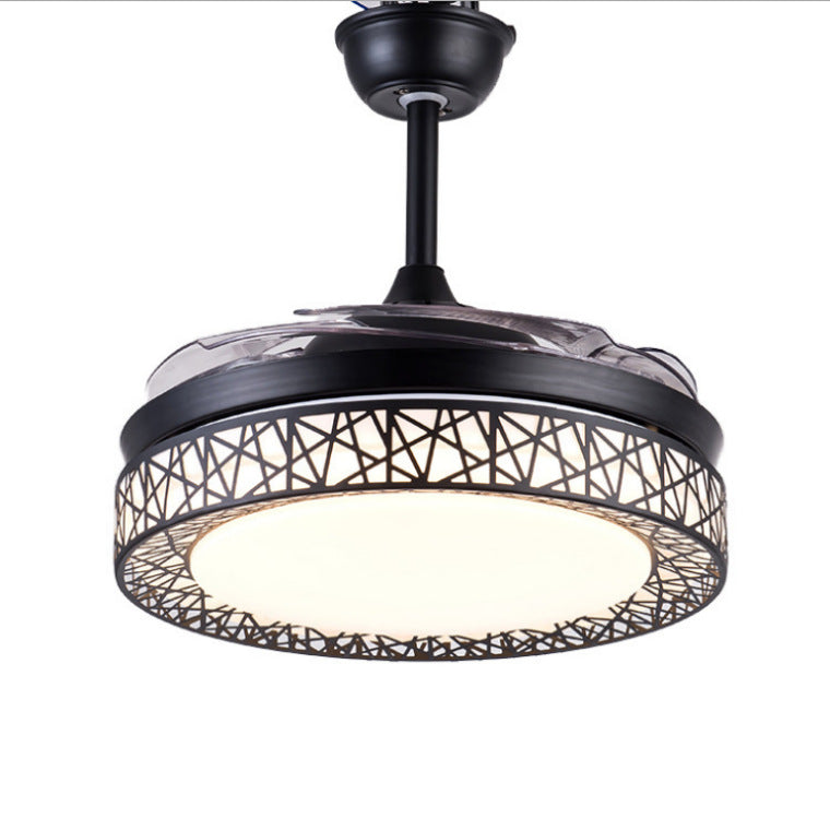 QUKAU modern chandelier ceiling fan light 42 inch